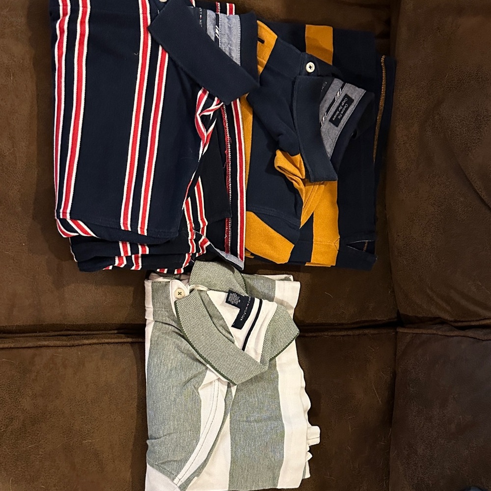 Tommy Hilfiger Striped golf Shirt 3 shirt bundle